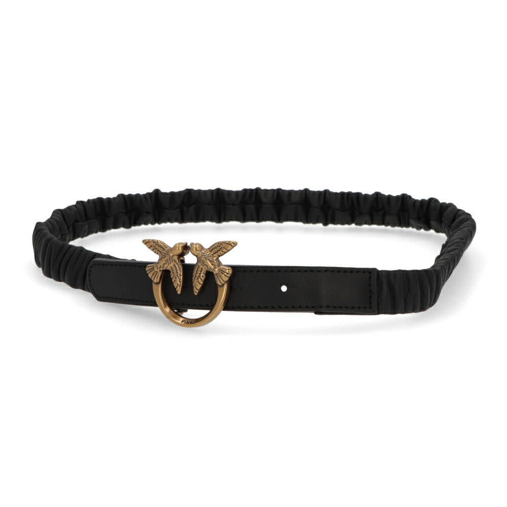 PINKO ベルト ホワイト ブラック バックル 100823-A0F2