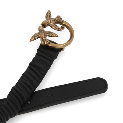 PINKO ベルト ホワイト ブラック バックル 100823-A0F2