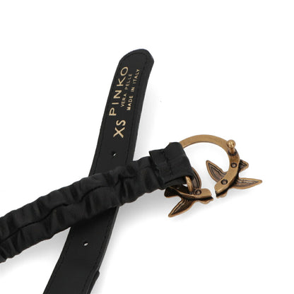 PINKO ベルト ホワイト ブラック バックル 100823-A0F2