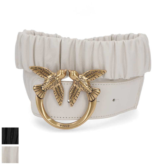 PINKO ベルト ホワイト ブラック バックル 1H212R-Y87E