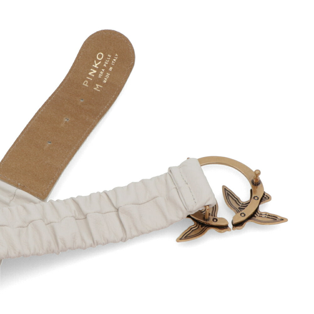 PINKO ベルト ホワイト ブラック バックル 1H212R-Y87E