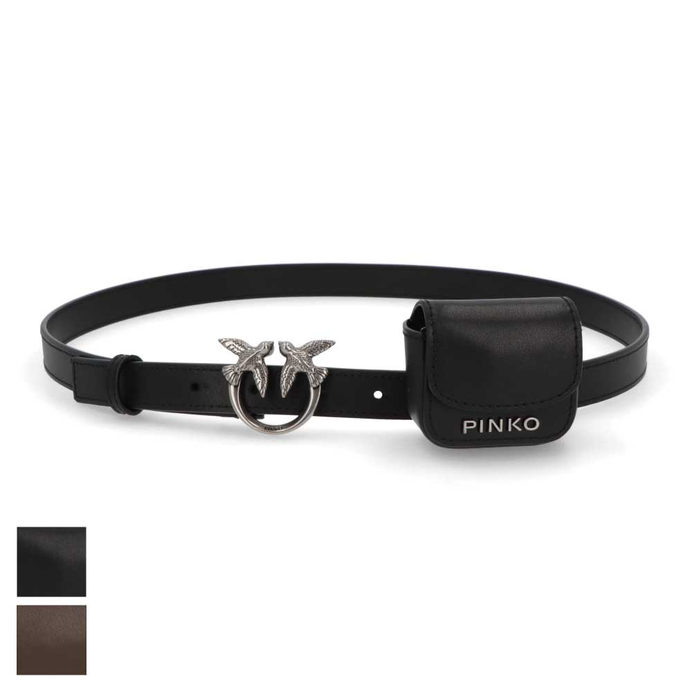 PINKO ベルト ブラウン ブラック バックル 1H2142-Y5H7