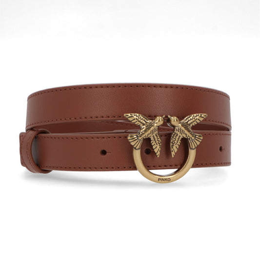 PINKO ベルト ブラウン バックル レザー 1P21ZL-Y6JC