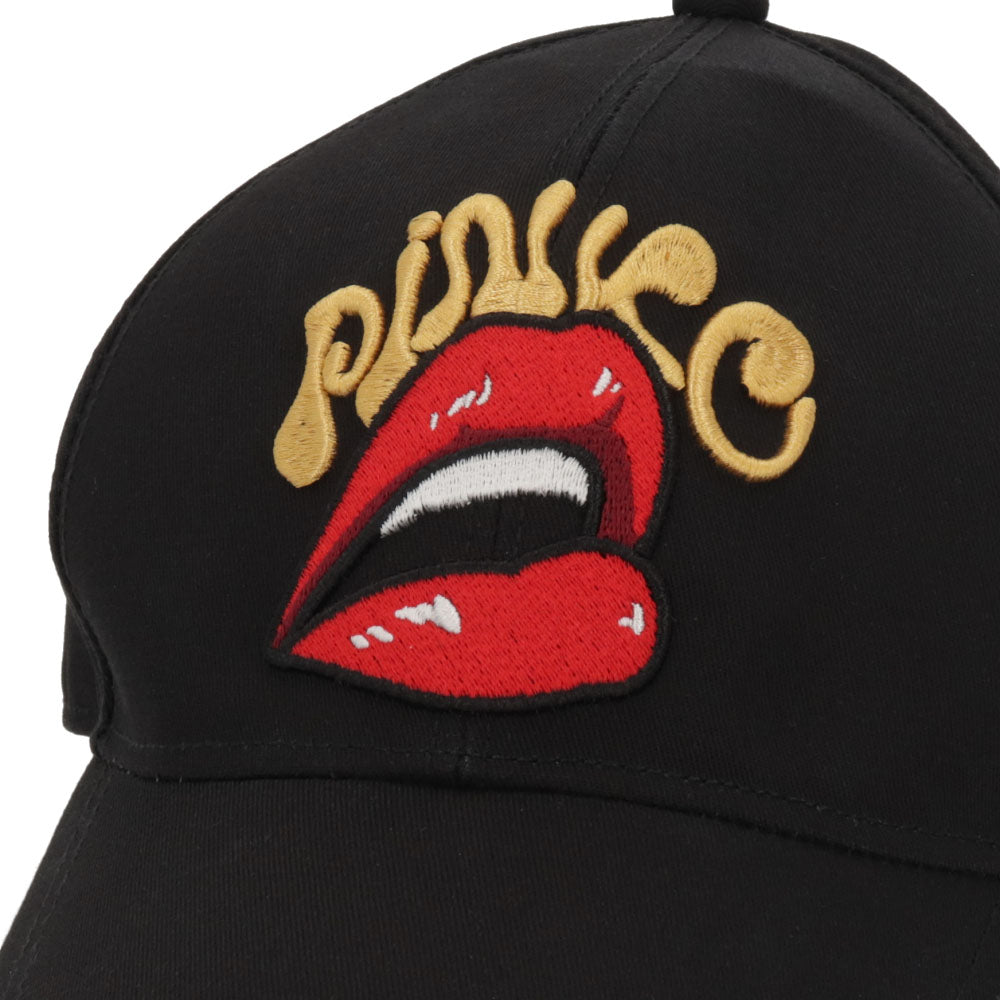 PINKO キャップ ブラック ワンポイント 1G205E-Y85W