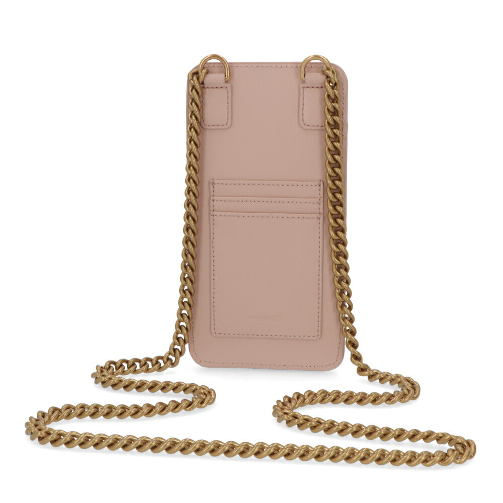 PINKO ピンク ブラック iPhoneケース スマホケース チェーン 1P22P6-Y7SP