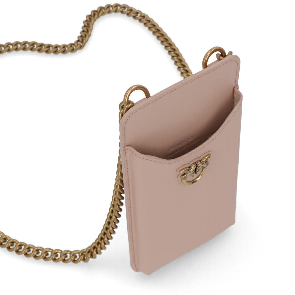 PINKO ピンク ブラック iPhoneケース スマホケース チェーン 1P22P6-Y7SP