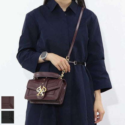 PINKO ショルダーバッグ ボルドー ブラック 2way 1P21TH-Y6JD