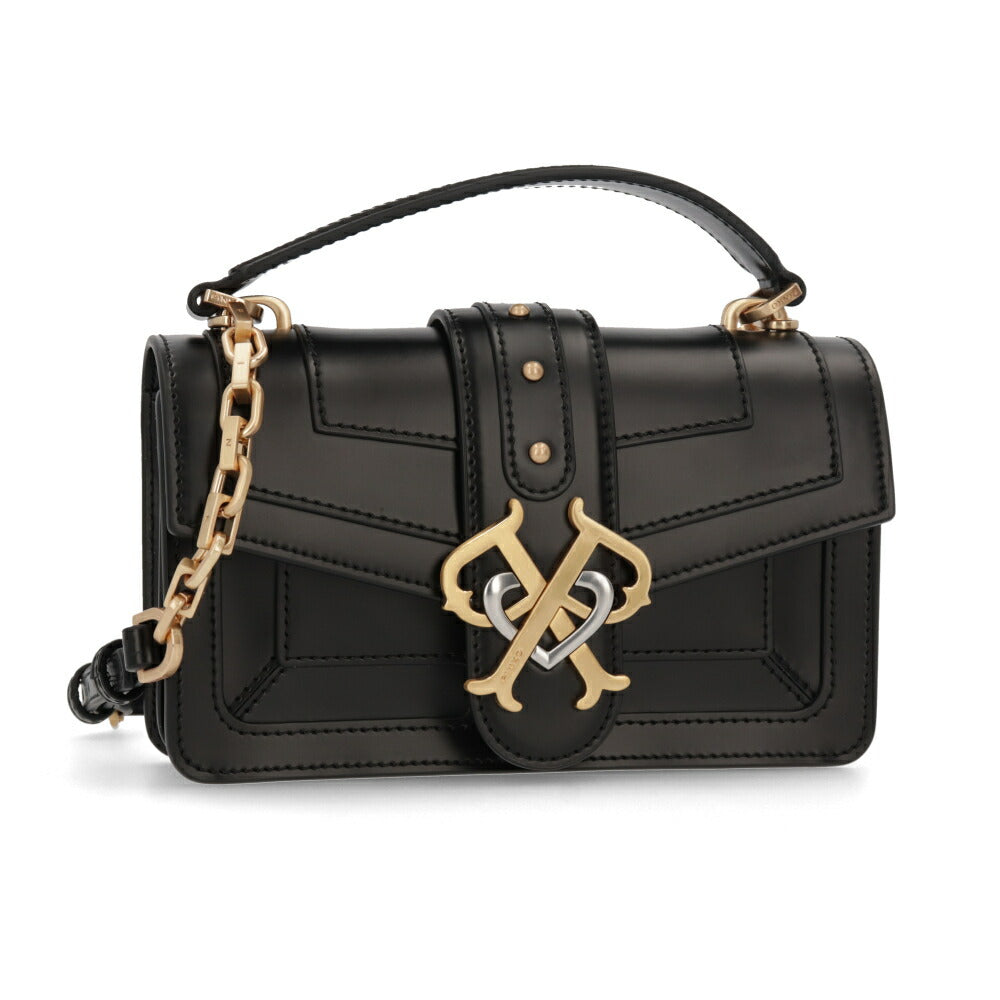 PINKO ショルダーバッグ ボルドー ブラック 2way 1P21TH-Y6JD