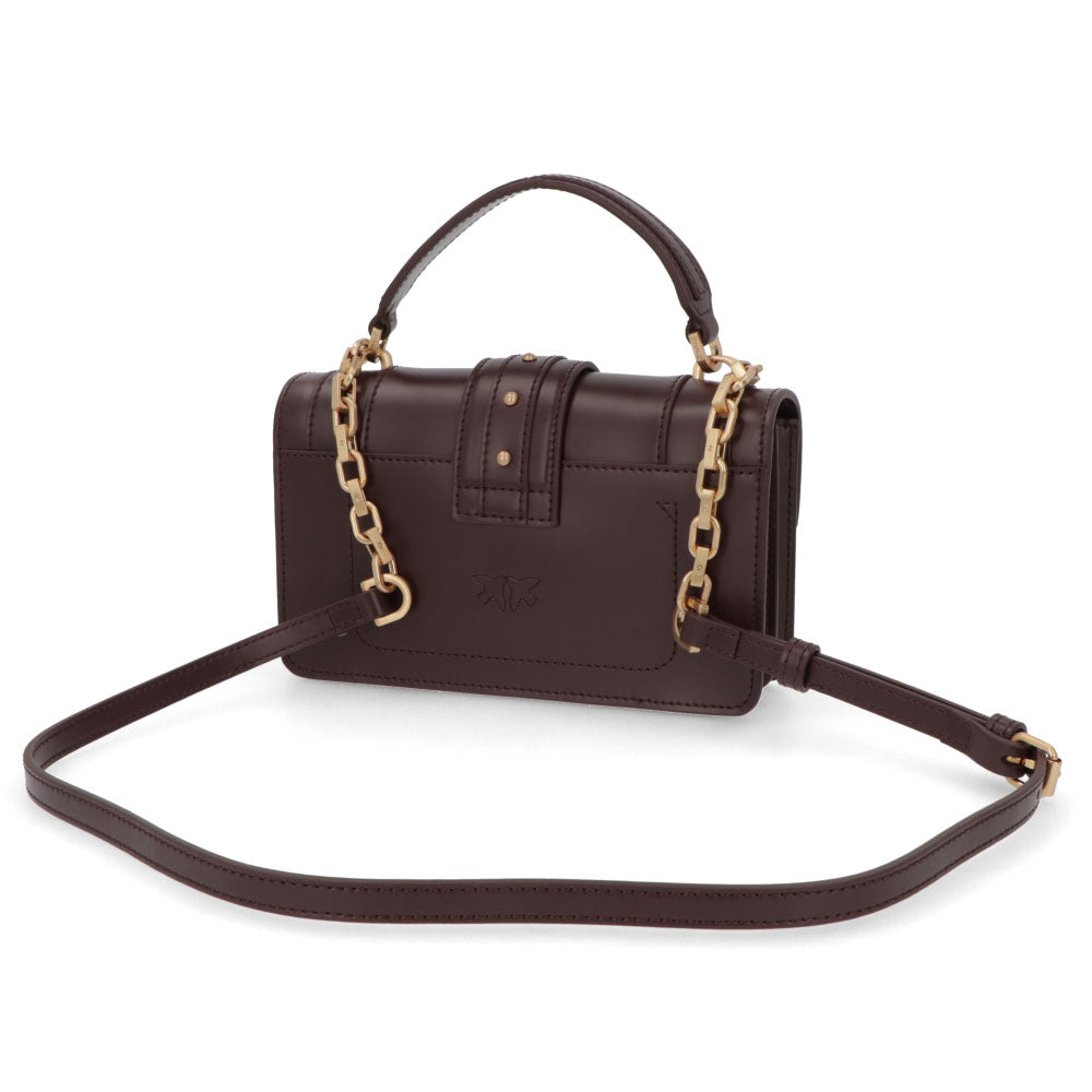 PINKO ショルダーバッグ ボルドー ブラック 2way 1P21TH-Y6JD