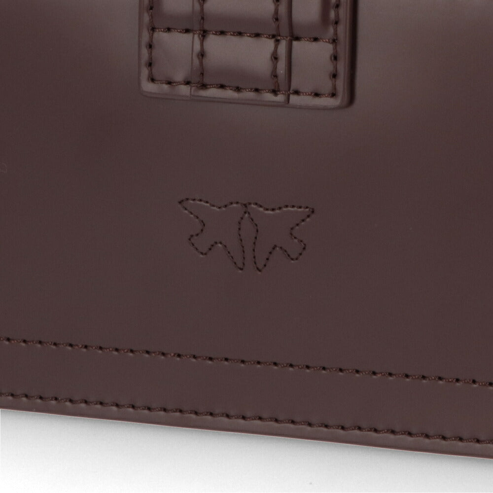 PINKO ショルダーバッグ ボルドー ブラック 2way 1P21TH-Y6JD