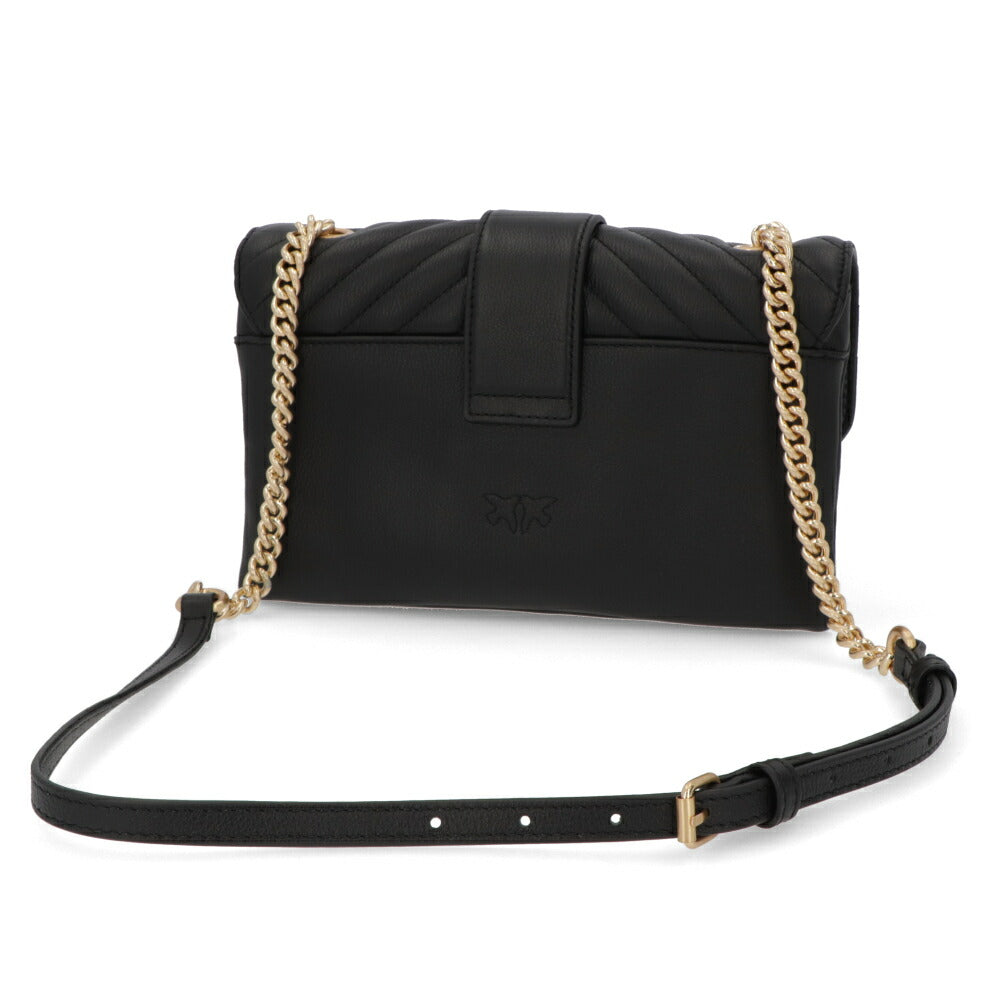 PINKO ショルダーバッグ ブラック レザー 1P22GB-Y7GE