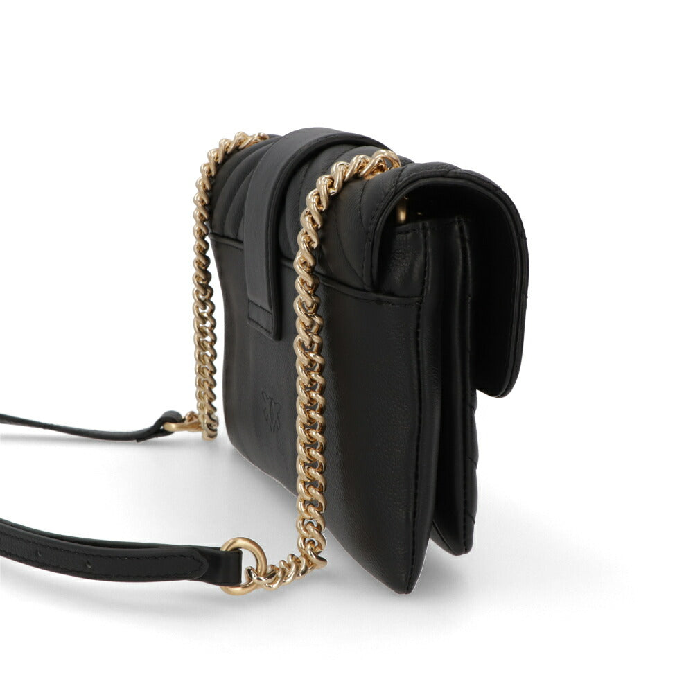 PINKO ショルダーバッグ ブラック レザー 1P22GB-Y7GE