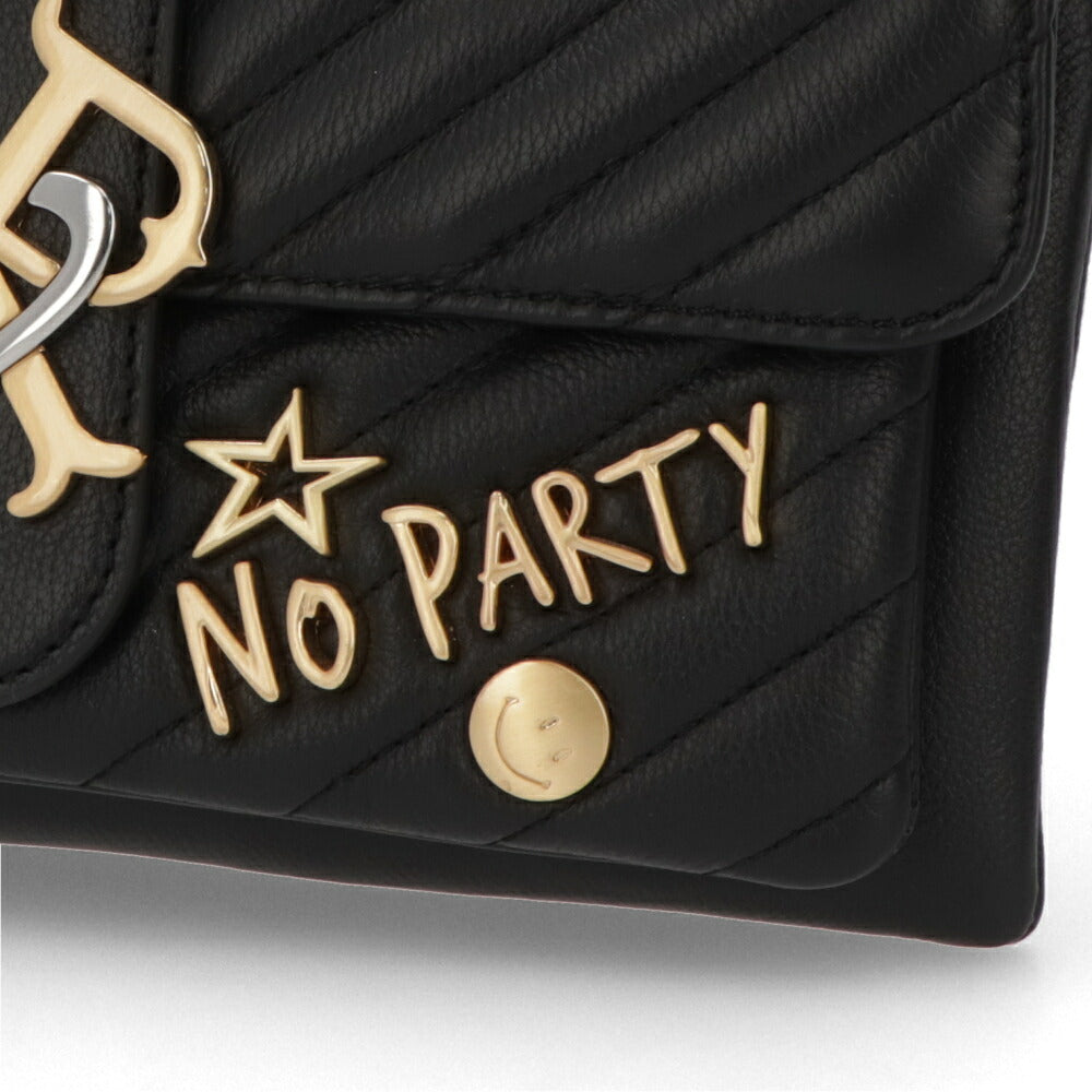 PINKO ショルダーバッグ ブラック レザー 1P22GB-Y7GE