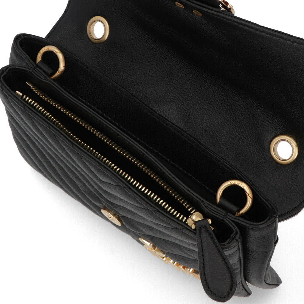 PINKO ショルダーバッグ ブラック レザー 1P22GB-Y7GE