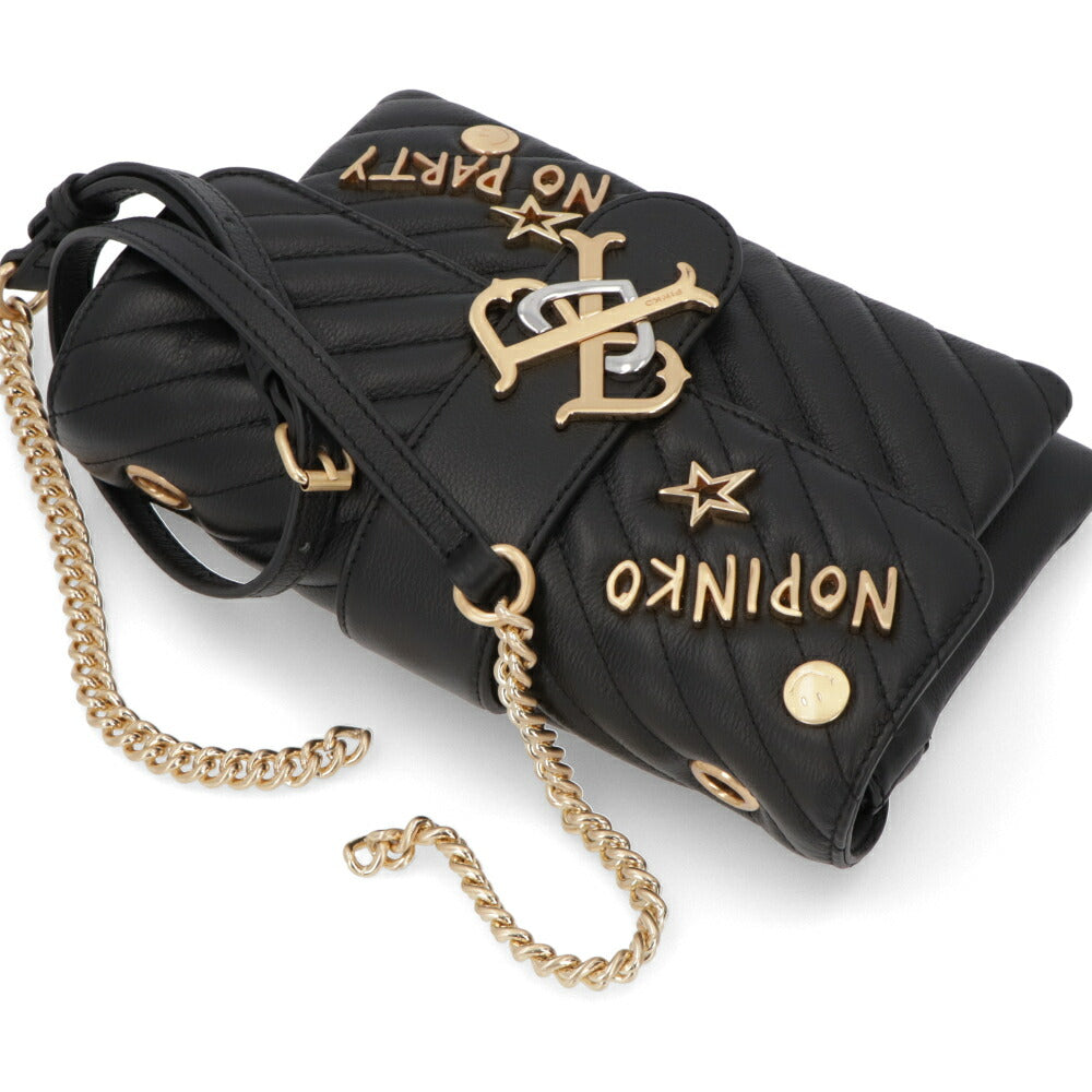 PINKO ショルダーバッグ ブラック レザー 1P22GB-Y7GE