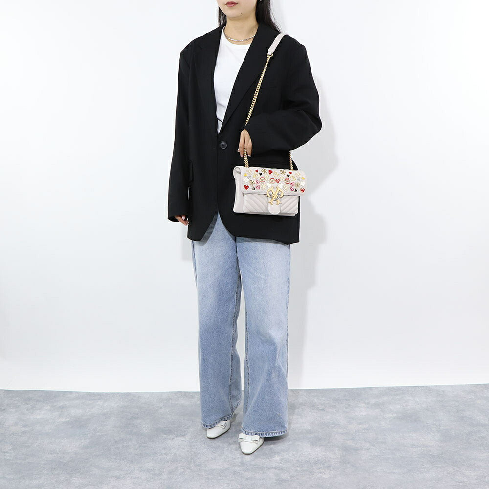 PINKO ショルダーバッグ ホワイト レザー 1P21XN-Y6P4
