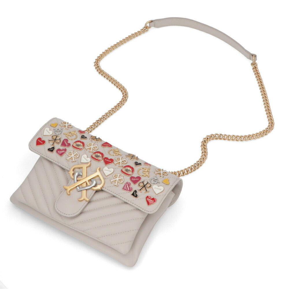 PINKO ショルダーバッグ ホワイト レザー 1P21XN-Y6P4