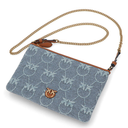 PINKO ショルダーバッグ ブルー 総柄 1P22PT-Y7WZ