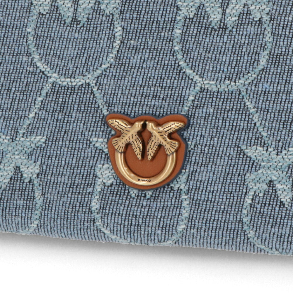 PINKO ショルダーバッグ ブルー 総柄 1P22PT-Y7WZ