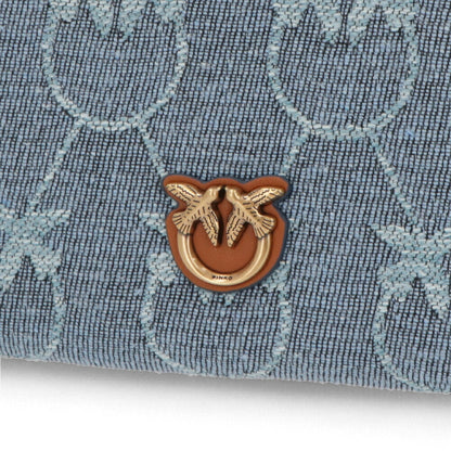 PINKO ショルダーバッグ ブルー 総柄 1P22PT-Y7WZ