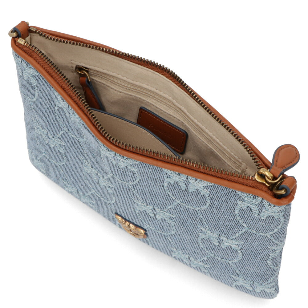 PINKO ショルダーバッグ ブルー 総柄 1P22PT-Y7WZ