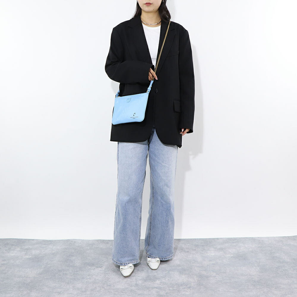 PINKO ショルダーバッグ ブルー ピンク グリーン ポーチ 1P22PE-Y7UX