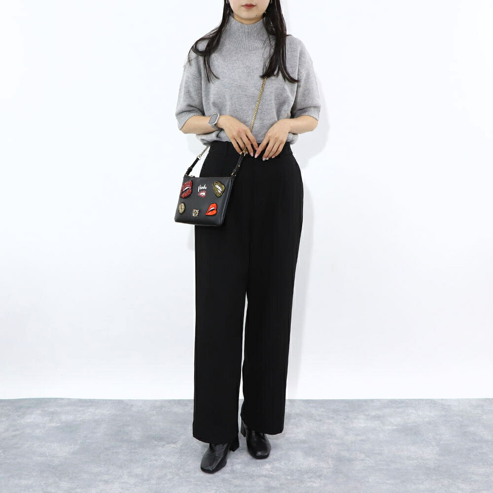 PINKO ショルダーバッグ ホワイト ブラック ポーチ 1G205Z-Y82K