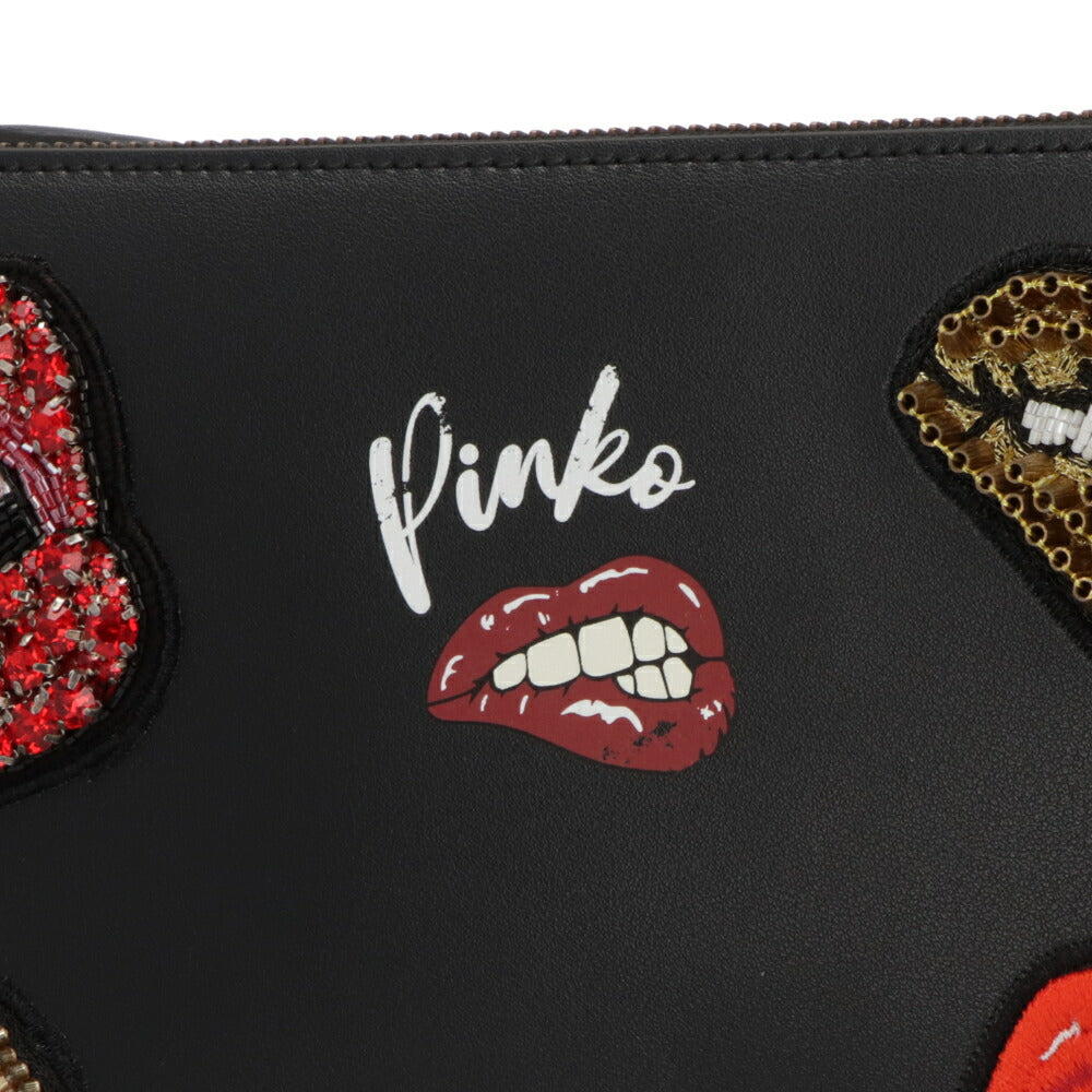 PINKO ショルダーバッグ ホワイト ブラック ポーチ 1G205Z-Y82K