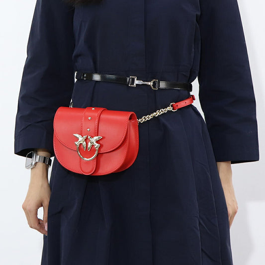 PINKO ショルダーバッグ レッド ミニバッグ 1P21KQ-Y5FF