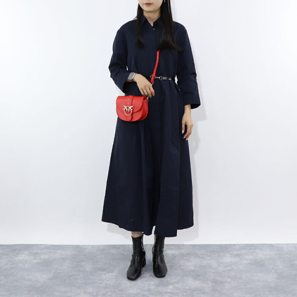PINKO ショルダーバッグ レッド ミニバッグ 1P21KQ-Y5FF