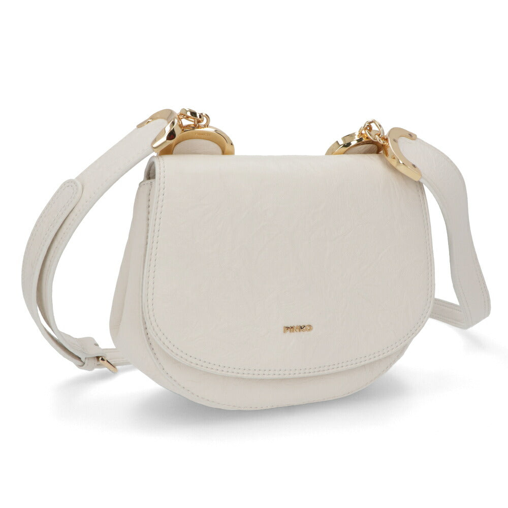 PINKO ショルダーバッグ ホワイト レザー 1P225L-Y711