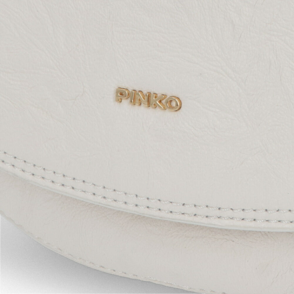 PINKO ショルダーバッグ ホワイト レザー 1P225L-Y711