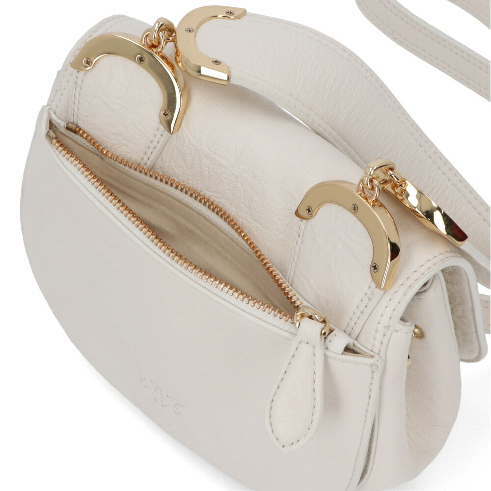 PINKO ショルダーバッグ ホワイト レザー 1P225L-Y711
