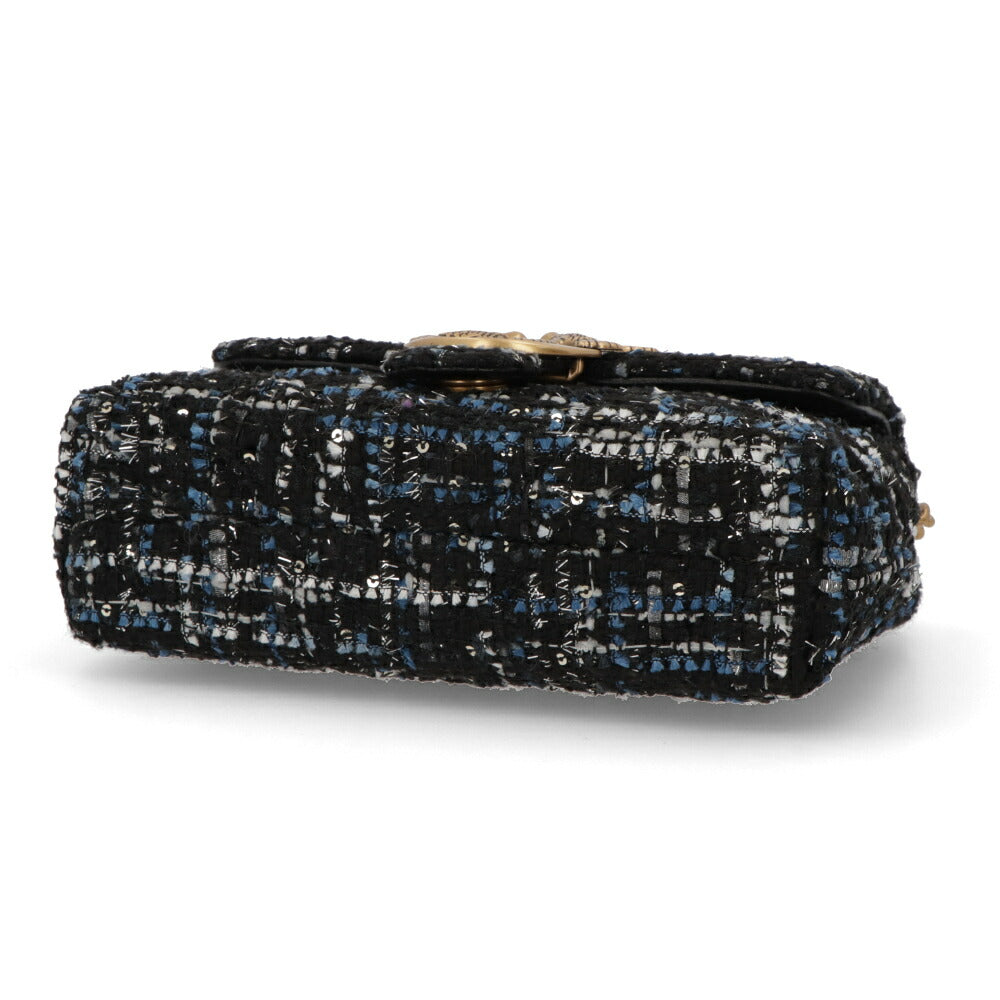 PINKO ショルダーバッグ ネイビー ピンク チェック 1P22WC-A03N