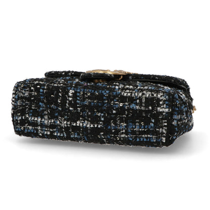 PINKO ショルダーバッグ ネイビー ピンク チェック 1P22WC-A03N