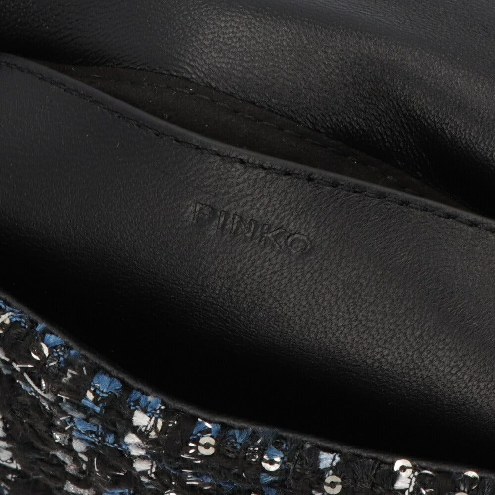 PINKO ショルダーバッグ ネイビー ピンク チェック 1P22WC-A03N