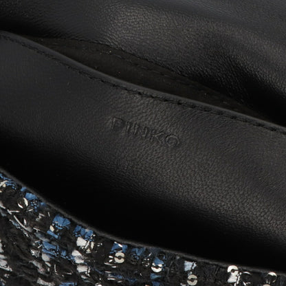 PINKO ショルダーバッグ ネイビー ピンク チェック 1P22WC-A03N