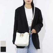 PINKO ショルダーバッグ ホワイト ブラック 1P22L3-Y81J