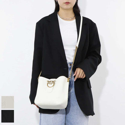 PINKO ショルダーバッグ ホワイト ブラック 1P22L3-Y81J