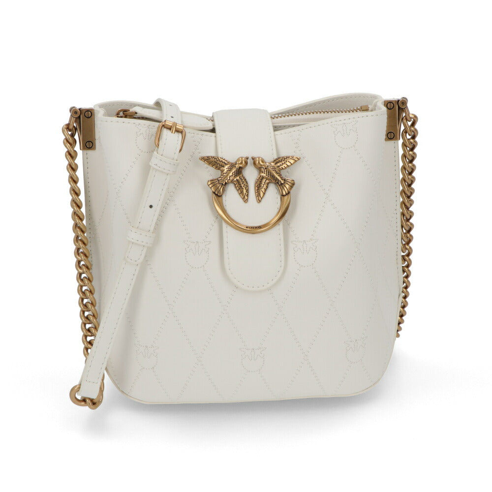 PINKO ショルダーバッグ ホワイト ブラック 1P22L3-Y81J