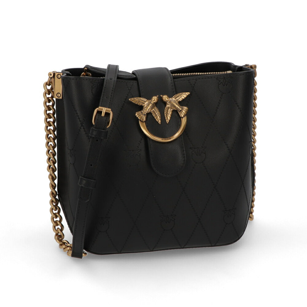 PINKO ショルダーバッグ ホワイト ブラック 1P22L3-Y81J