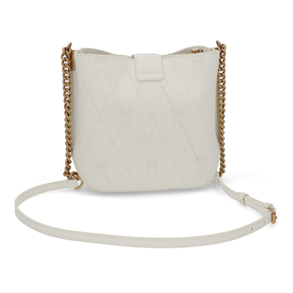 PINKO ショルダーバッグ ホワイト ブラック 1P22L3-Y81J