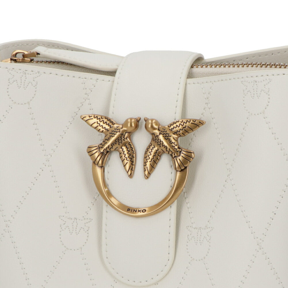 PINKO ショルダーバッグ ホワイト ブラック 1P22L3-Y81J