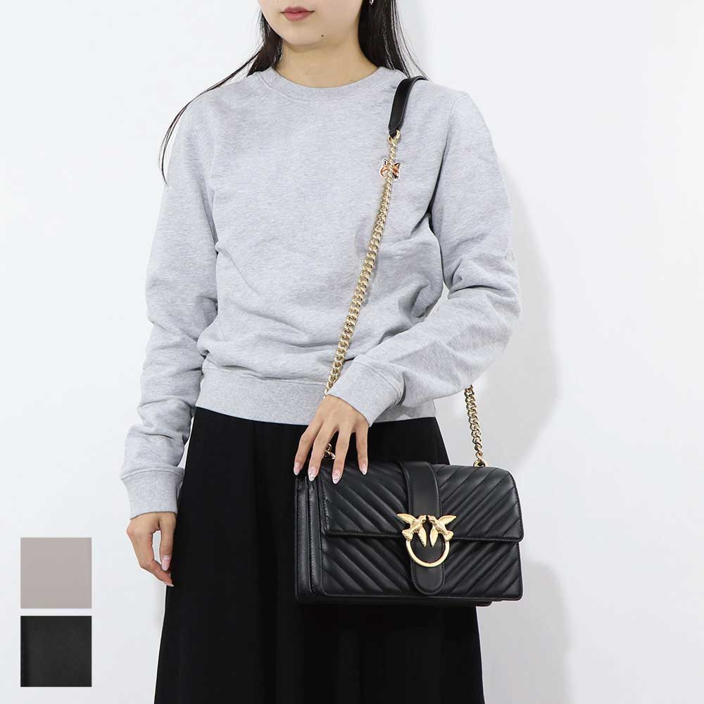 PINKO ショルダーバッグ ホワイト ブラック キルティング 1P21TK-Y6KT