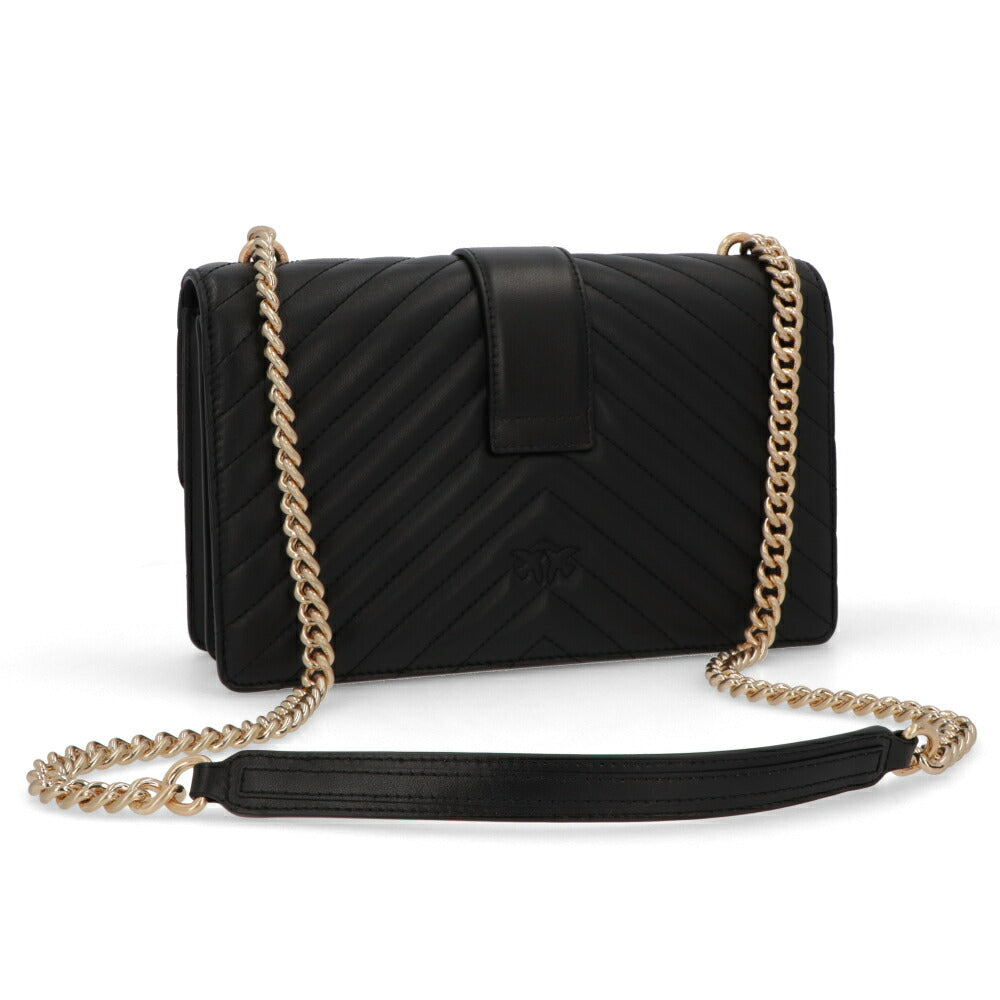 PINKO ショルダーバッグ ホワイト ブラック キルティング 1P21TK-Y6KT