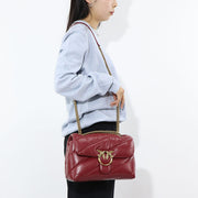 PINKO ショルダーバッグ レッド キルティング 1P22AY-Y6Y3