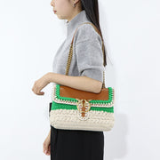 PINKO ショルダーバッグ ブラウン ファブリック レザー  1P22NW-Y81N