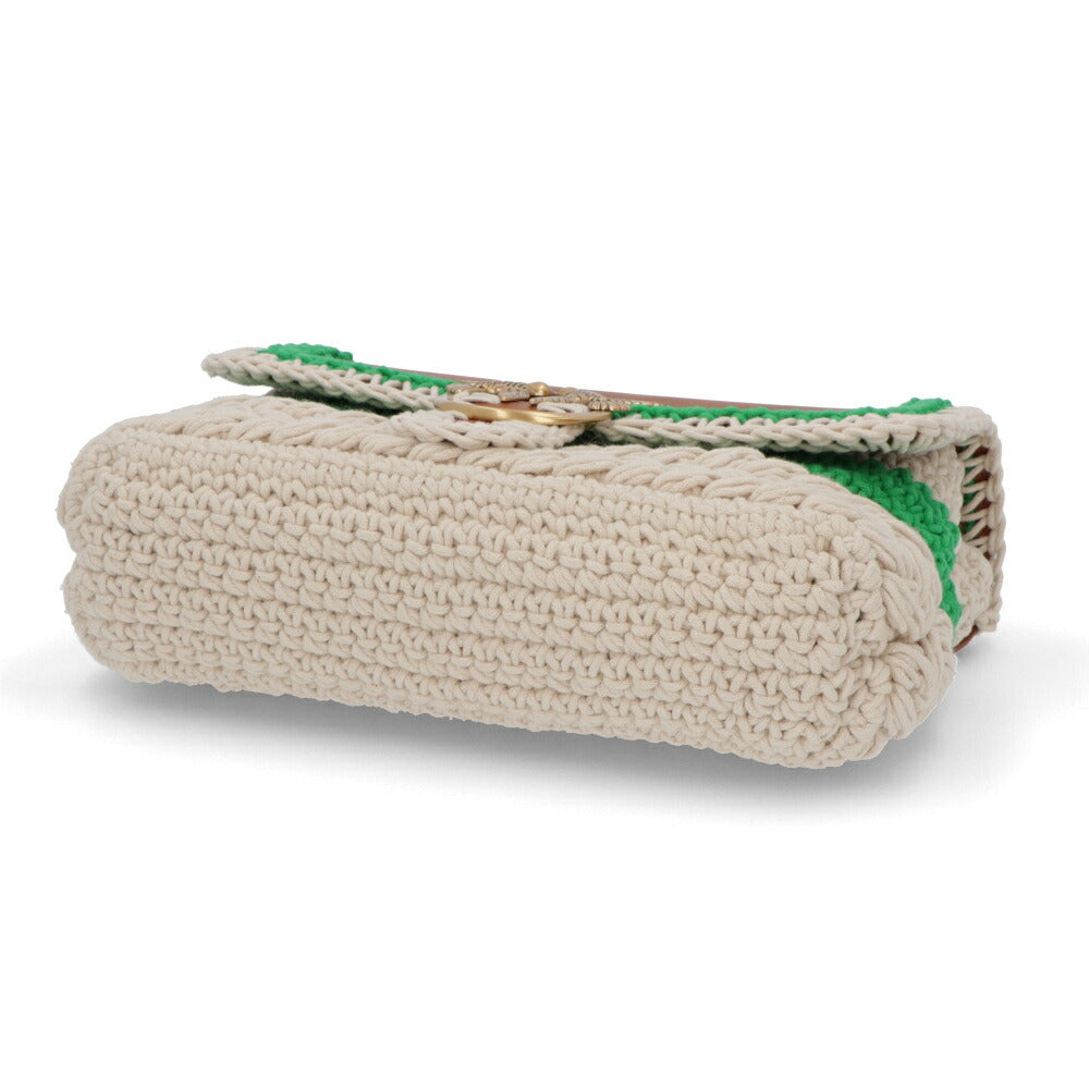 PINKO ショルダーバッグ ブラウン ファブリック レザー  1P22NW-Y81N