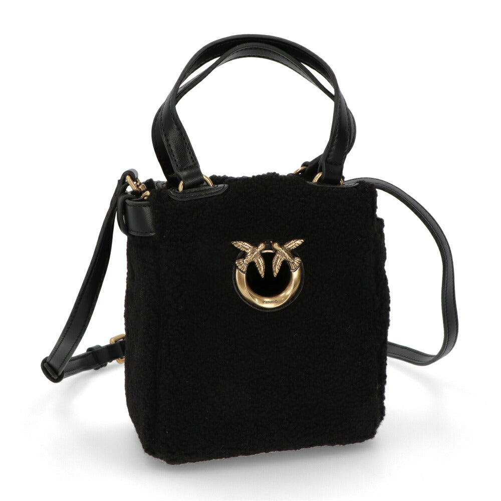 PINKO ショルダーバッグ ブラック レザー 1P22X1-A05J