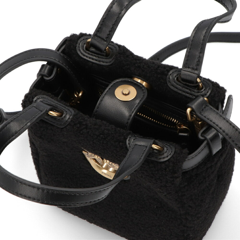 PINKO ショルダーバッグ ブラック レザー 1P22X1-A05J